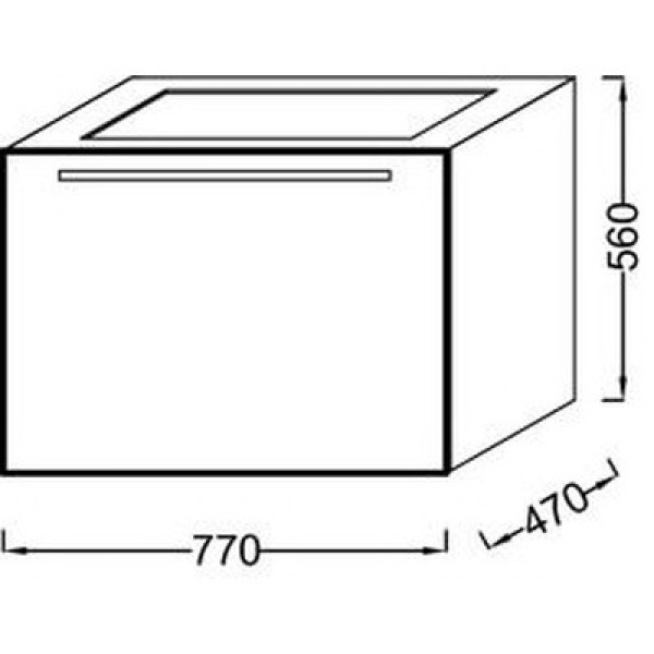 Тумба подвесная Jacob Delafon Struktura 77 серый антрацит (EB1285-N14)