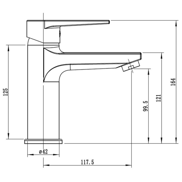 Смеситель для раковины Esko Budapest хром (BT26M)