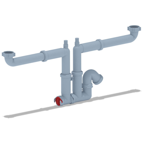 Сифон 40 мм. трубный АНИ "F серия" двойной для донного клапана., с 2-мя отводами для стир.машины (без выпуска) АНИ пласт (F3520) Сифон 40 мм. трубный АНИ "F серия" двойной для донного клапана., с 2-мя отводами для стир.машины (без выпуска) АНИ пласт (F3520)