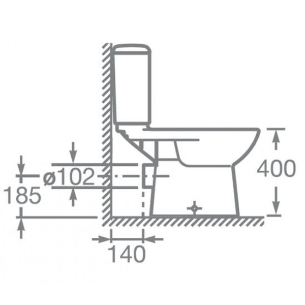 Унитаз напольный Roca Access 36x67x79 белый (7.34P2.3.800.Y)