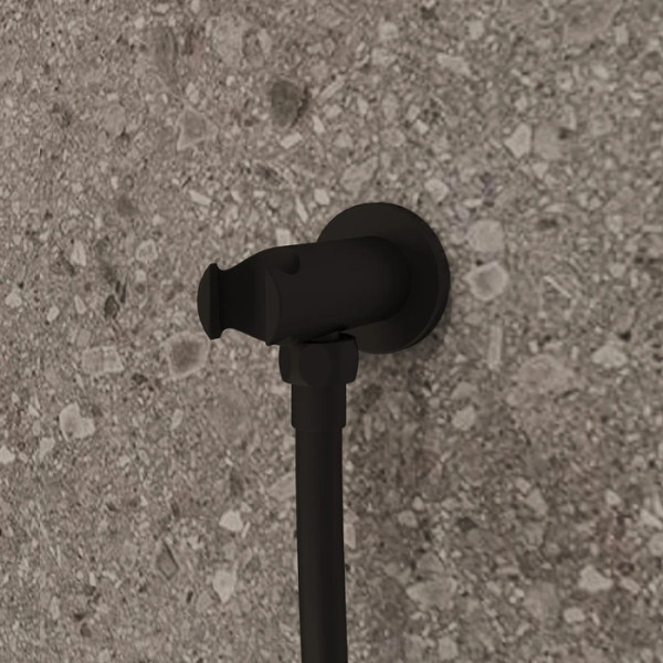 Выход для шланга с держателем для лейки черный матовый Dale Milardo (DALBL00M62)