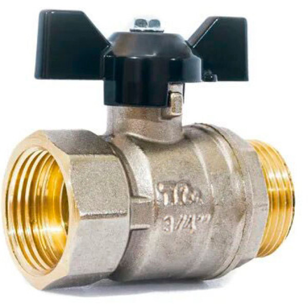 Кран 3/4" ВН шаровый TeRma NEOS (чёрная бабочка) (32022) Кран 3/4" ВН шаровый TeRma NEOS (чёрная бабочка) (32022)