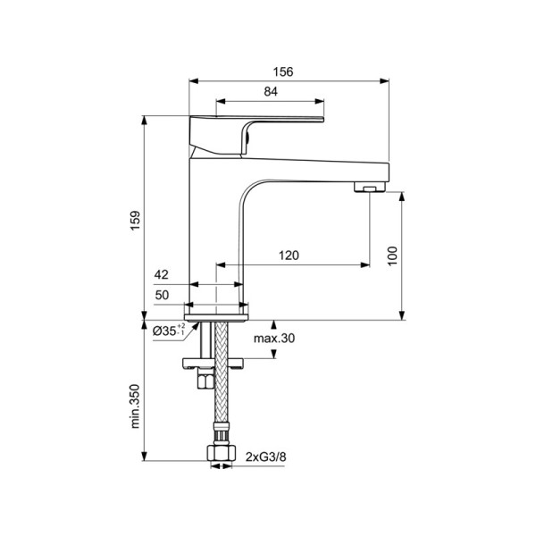 Смеситель для раковины Ideal Standard Cerafine D хром (BC553AA)