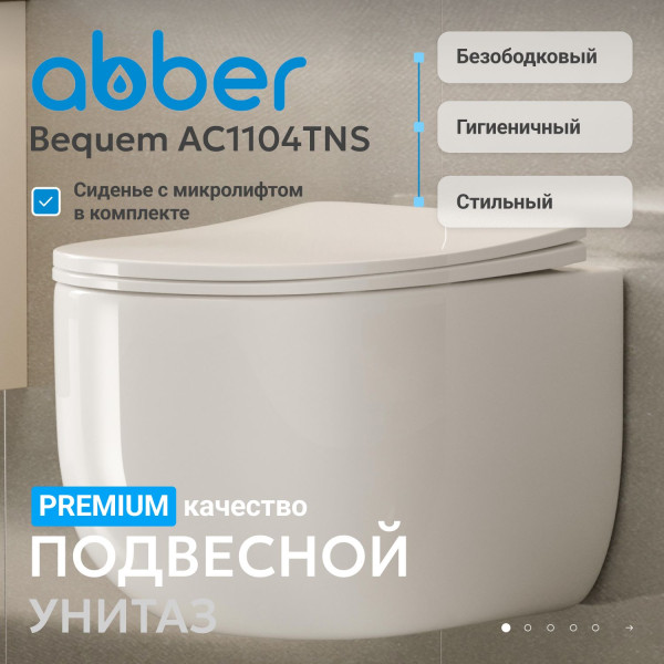 Унитаз-биде Abber Bequem 360x495x360 белый (AC1104TNS)