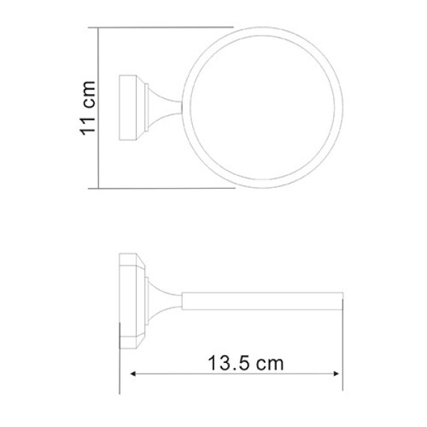 Держатель щетки для унитаза WasserKraft Oder хром (K-C173)