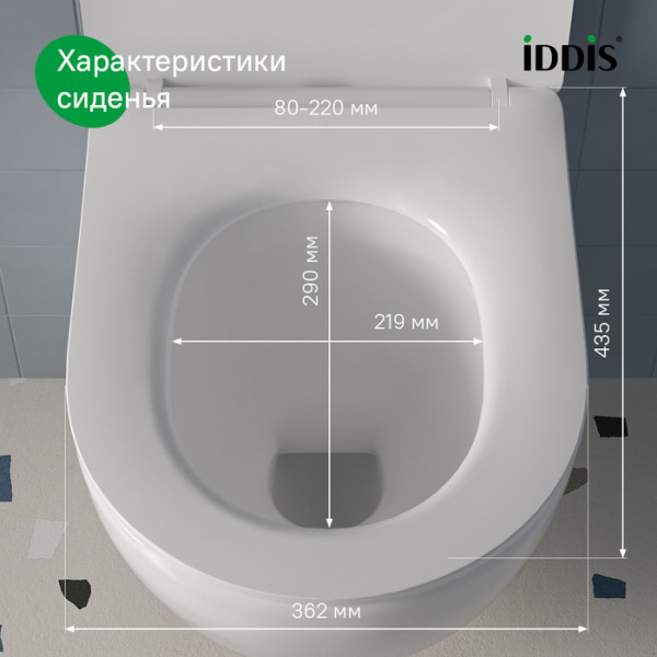 Сиденье для унитаза Iddis EasyFix 006 дюропласт SoftClose (006DPSEi31)