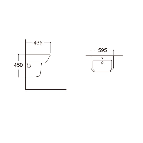 Полупьедестал для раковины Aquatek 30x24x34 (AQ5441-00)