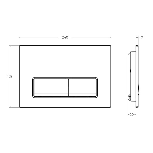 Клавиша смывная BelBagno белый глянец (BB-15R-BL)