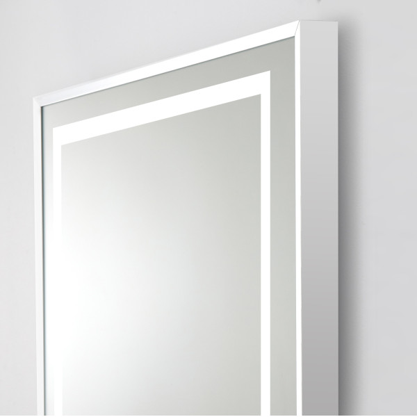 Зеркало BelBagno 700x32x800 в алюминиевой раме со встроенным светильником сенсорным выключателем и подогревом (SPC-KRAFT-700-800-LED-TCH-WARM)