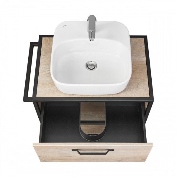 Тумба подвесная Aquaton Лофт Фабрик 642x440x540 дуб эндгрейн (1.A242.3.01L.TDU.0)