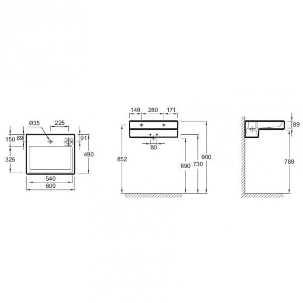 Раковина подвесная Jacob Delafon Terrace 60x49 белая (EXE112-00) Раковина подвесная Jacob Delafon Terrace 60x49 белая (EXE112-00)