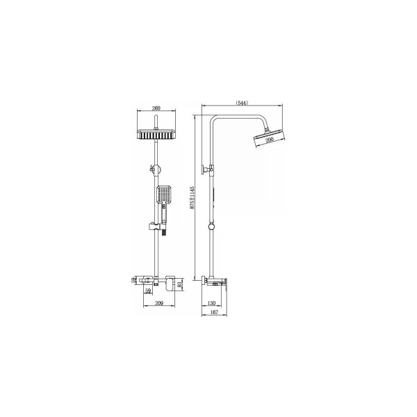 Душевая система Fashun сатин (A52424-7)