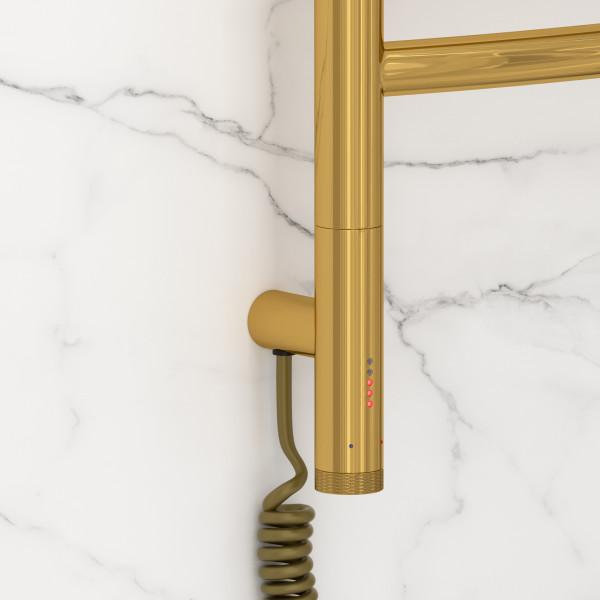 Полотенцесушитель электрический Сунержа Галант 3.1 800x600 МЭМ провод справа золото (03-6000-8060)