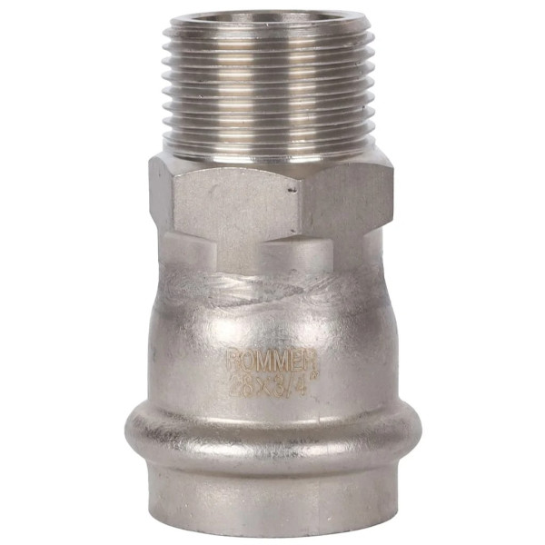 Переход 28х3/4"Н Rommer из нержавеющей стали (пресс) (RSS-0021-002834) Переход 28х3/4"Н Rommer из нержавеющей стали (пресс) (RSS-0021-002834)