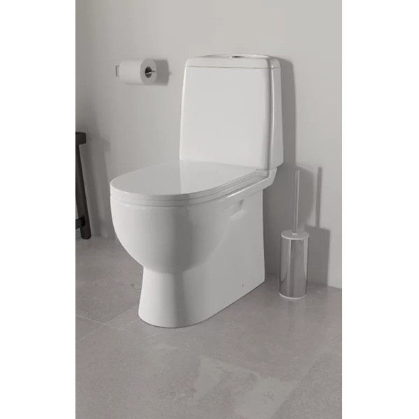 Унитаз-компакт Sanita LUXE Best Basic сиденье 2 режима Oliveira нижний привод (WC.CC/Best/2-P/WHT.G/S1)