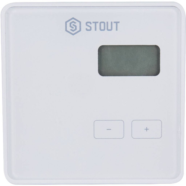 Терморегулятор Stout проводной комнатный R-10b, белый (STE-0101-010001) Терморегулятор Stout проводной комнатный R-10b, белый (STE-0101-010001)