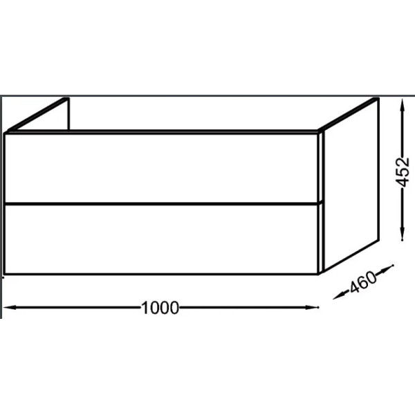 Тумба подвесная Jacob Delafon Vox 100 белый глянец (EB2075-R1-N18)