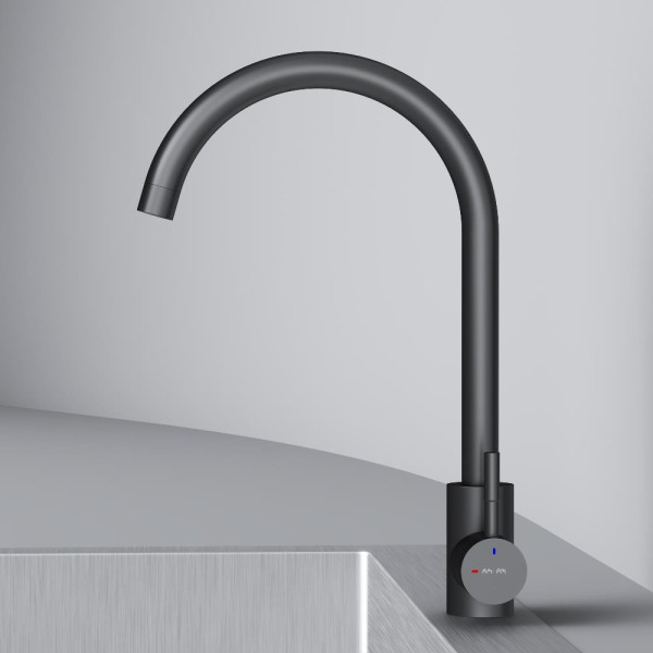 Смеситель для кухни AM.PM X-Joy S с С-изливом черный (F85B07122)