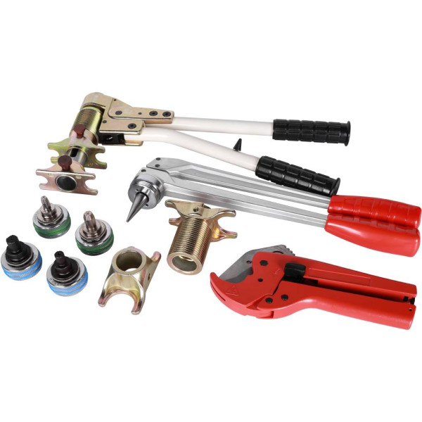 Универсальный комплект механического инструмента Stout (4 насадки: 16х2.2 и 20х2.8 для труб PEХ, 16