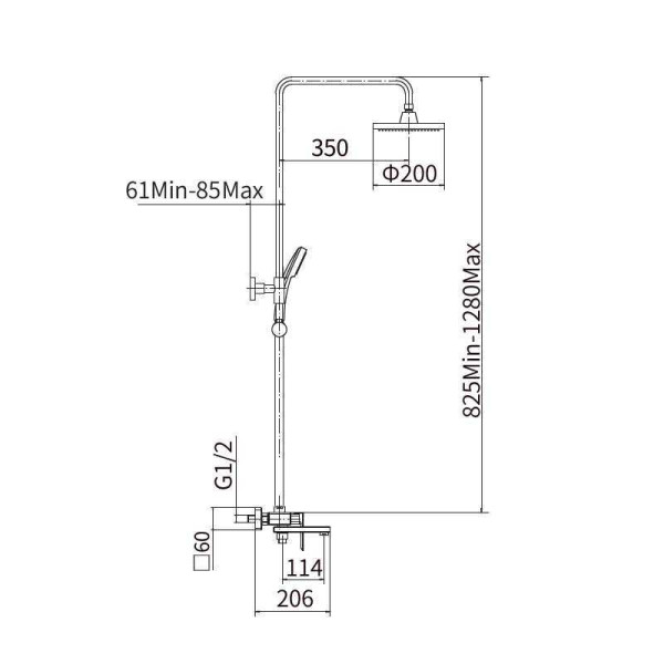 Душевая система Fashun хром (A2447)