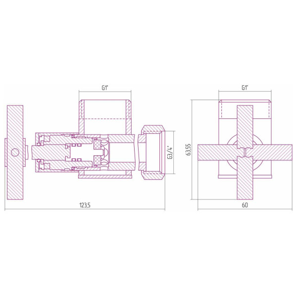 Вентиль Сунержа прямой крест (03-1304-0134)