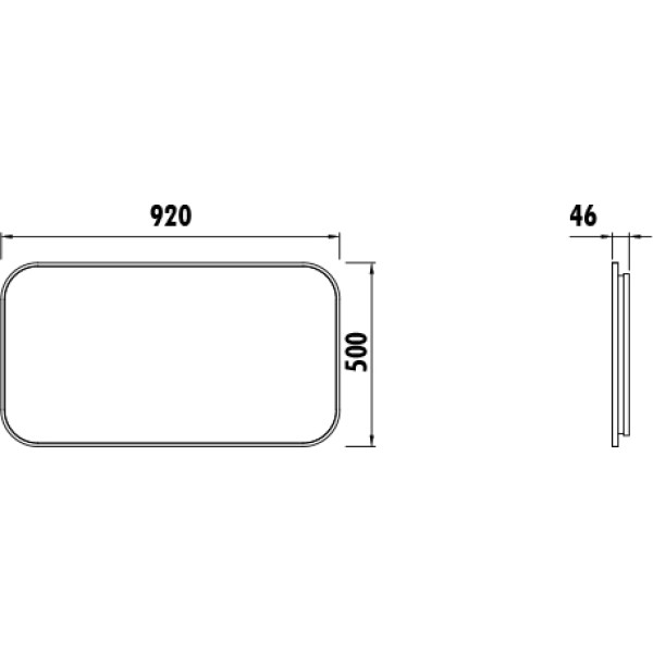 Зеркало Creavit 920x500 (AL4001.01.BB)