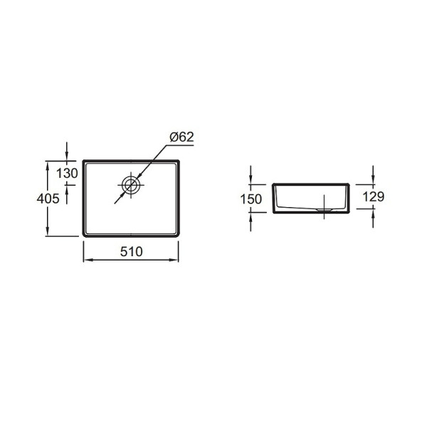 Раковина накладная Jacob Delafon 51x40,5 белая (ESA01-00)