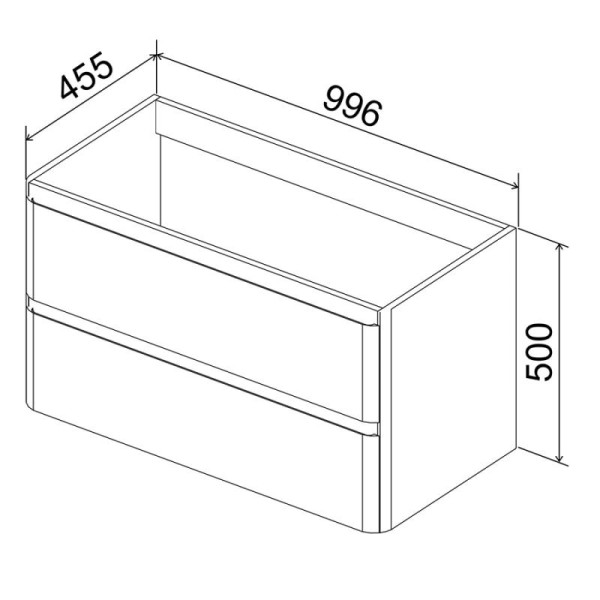 Тумба подвесная BelBagno Albano 1000x450x500 Rovere Vintage Bianco/матовый (ALBANO-1000-2C-SO-RVB)