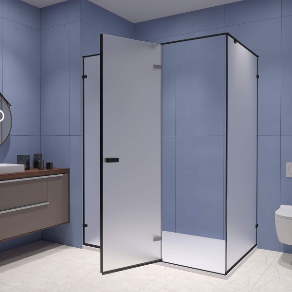 Душевой уголок RGW Stilvoll 100x90 стекло матовое, профиль черный (353204009-24) Душевой уголок RGW Stilvoll 100x90 стекло матовое, профиль черный (353204009-24)