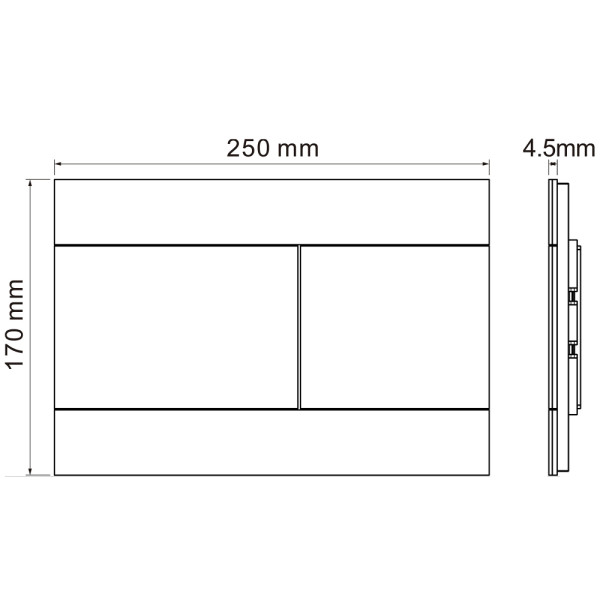 Клавиша смывная Abber матовый хром (AC0127MCH)