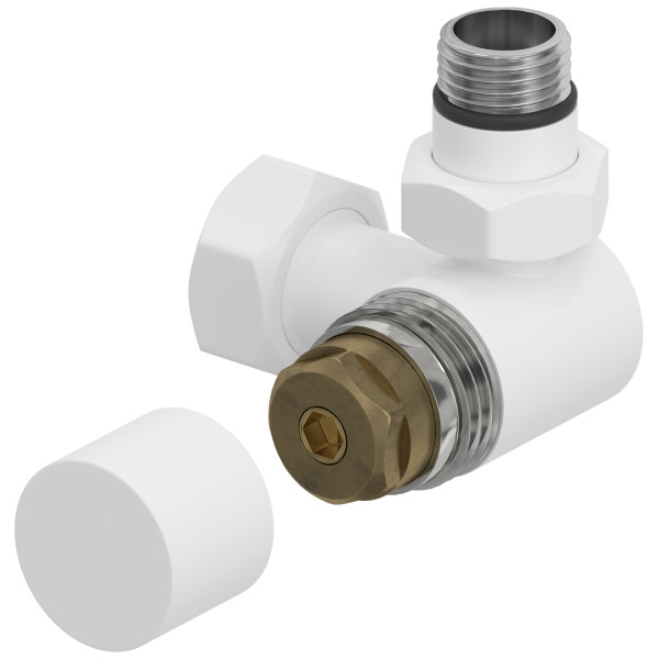 Вентиль Сунержа 1/2"х3/4" НР/НГ 3D правый под шестигранник матовый белый (30-1407-1234) Вентиль Сунержа 1/2"х3/4" НР/НГ 3D правый под шестигранник матовый белый (30-1407-1234)