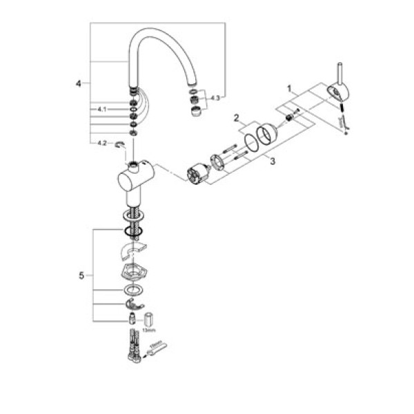 Смеситель для кухни Grohe Minta (32917000)