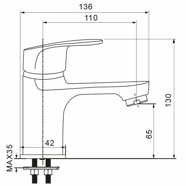 Смеситель для раковины Wesnaart Ocean хром (OCE12-210)