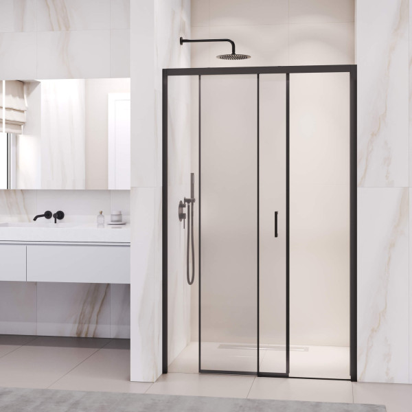 Душевая дверь RGW Passage 130x195 стекло прозрачное, профиль черный (350801713-14)