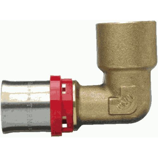 Соединение угловое 20*1/2"В TeRma (пресс, латунь) (02532) Соединение угловое 20*1/2"В TeRma (пресс, латунь) (02532)