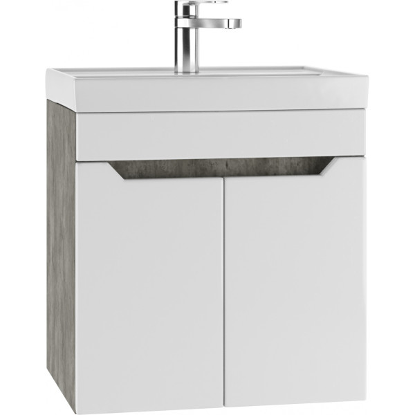 Тумба под умывальник Енисей 50 Мечта без ящика подвесная Бетон Айсберг Домино (DM2334T)