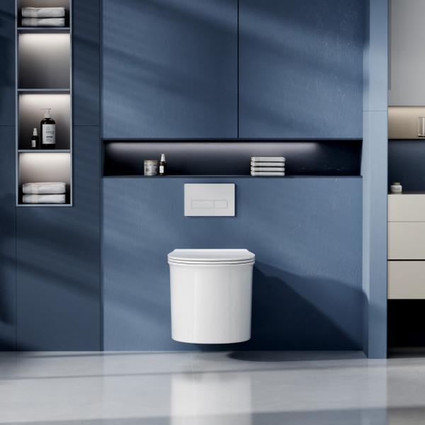 Унитаз подвесной Abber Bequem 520x380x330 белый (AC1127) Унитаз подвесной Abber Bequem 520x380x330 белый (AC1127)