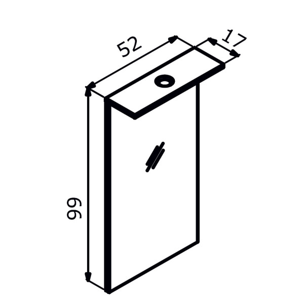 Зеркало с подсветкой Orka Knidos 520x990x170 (3000992)