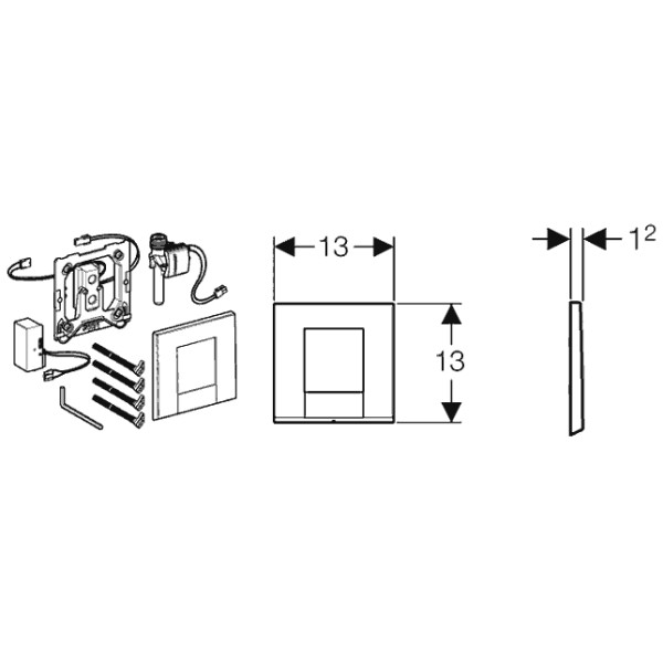 Клавиша смывная для писсуара Geberit Bolero (116.022.21.1)