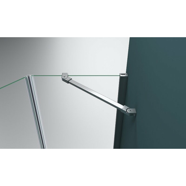 Душевой уголок BelBagno Kraft 90x90x195 стекло прозрачное, профиль хром (KRAFT-P-1-90-C-Cr-R)