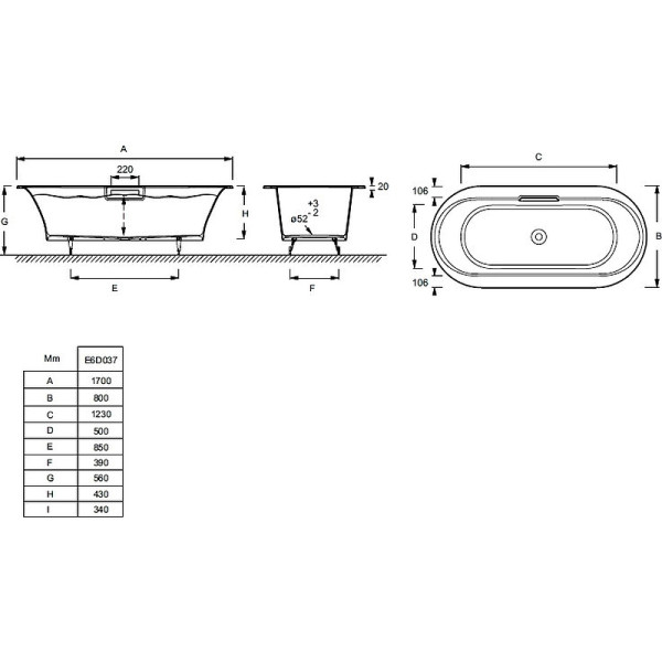 Обвязка для ванны Jacob Delafon Volute хром (99314T-CP)