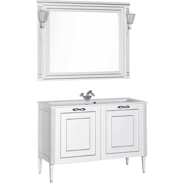 Тумба напольная Aquanet Паола 120 белый/серебро (00181763) Тумба напольная Aquanet Паола 120 белый/серебро (00181763)