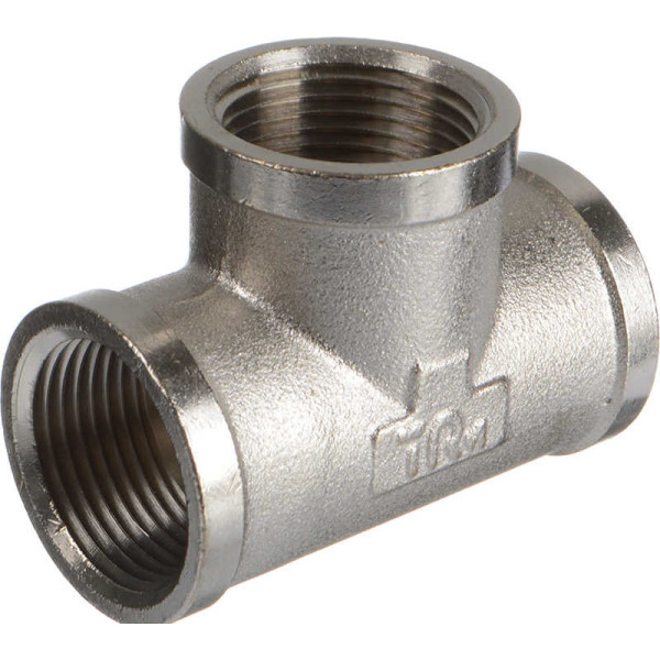Тройник 3/4" TeRma (никель) (06105) Тройник 3/4" TeRma (никель) (06105)