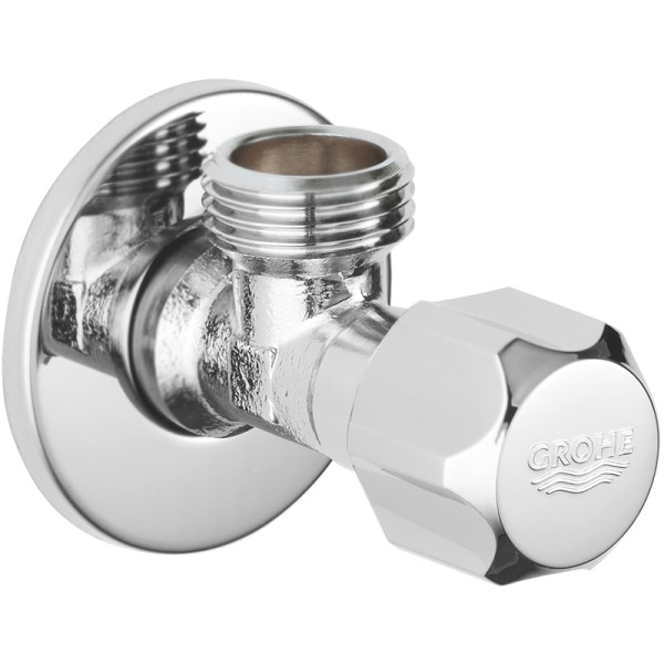 Вентиль угловой Grohe 1/2"-1/2" для подключения смесителей хром (2201600M) Вентиль угловой Grohe 1/2"-1/2" для подключения смесителей хром (2201600M)
