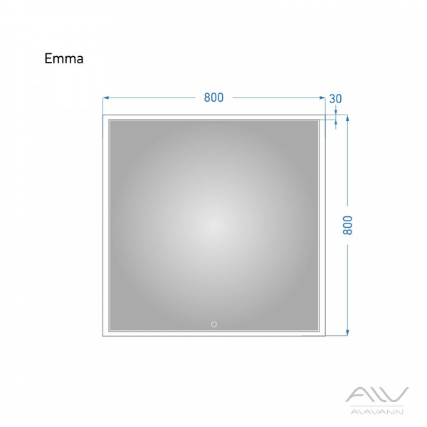 Зеркало с подсветкой Alavann Emma 80