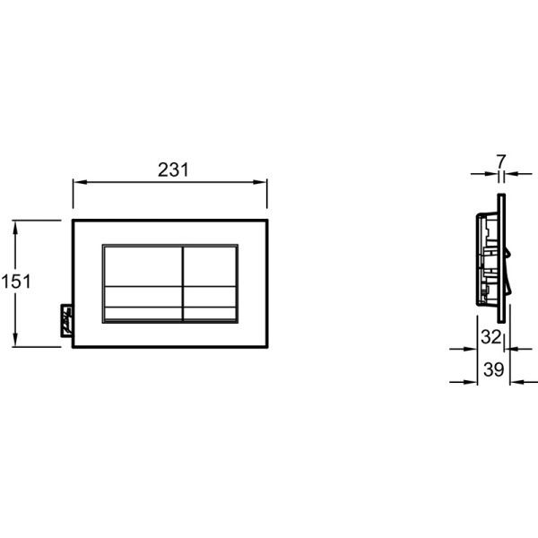 Клавиша смывная Jacob Delafon дизайн глянцевый белый (E20858-00)