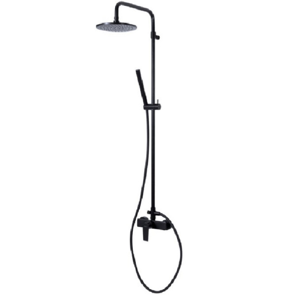Душевая система Nautic со смесителем для верхнего и ручного душа, черный матовый (NAUTIC-CD-NOP)