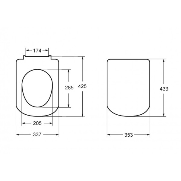 Сиденье для унитаза Roca The Gap 33,7x42,5 с микролифтом белое (Z.RU93.0.768.2)