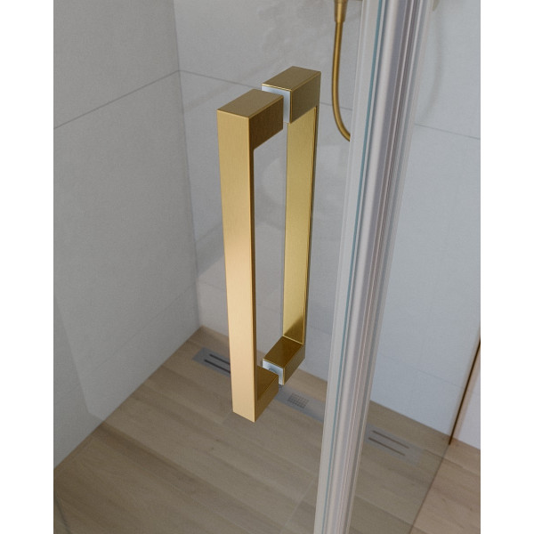 Душевой уголок Cezares Slider 70x100x195 стекло прозрачное, профиль брашированное золото (SLIDER-AH-1-100-70/80-C-BORO)