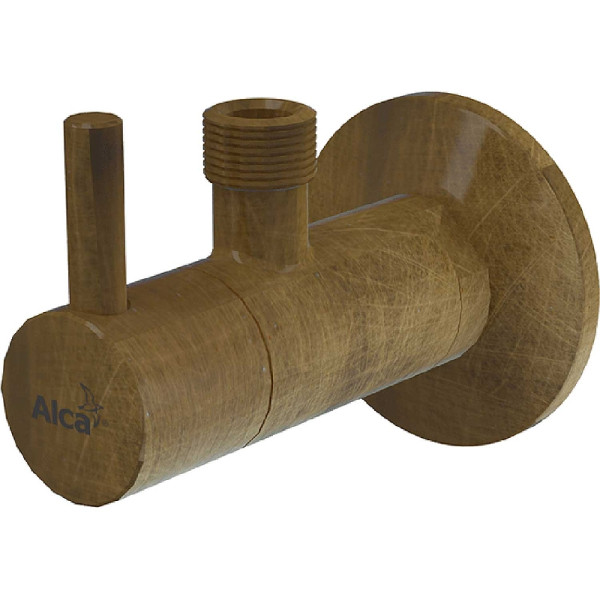 Угловой вентиль с фильтром Alcaplast 1/2"3/8" круглый бронза antic (ARV001-ANTIC)